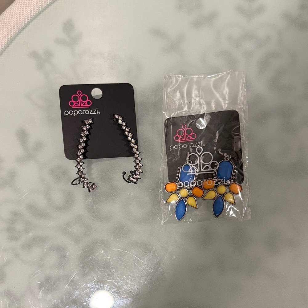 Paparazzi Kids Blue and Yellow Earrings Set